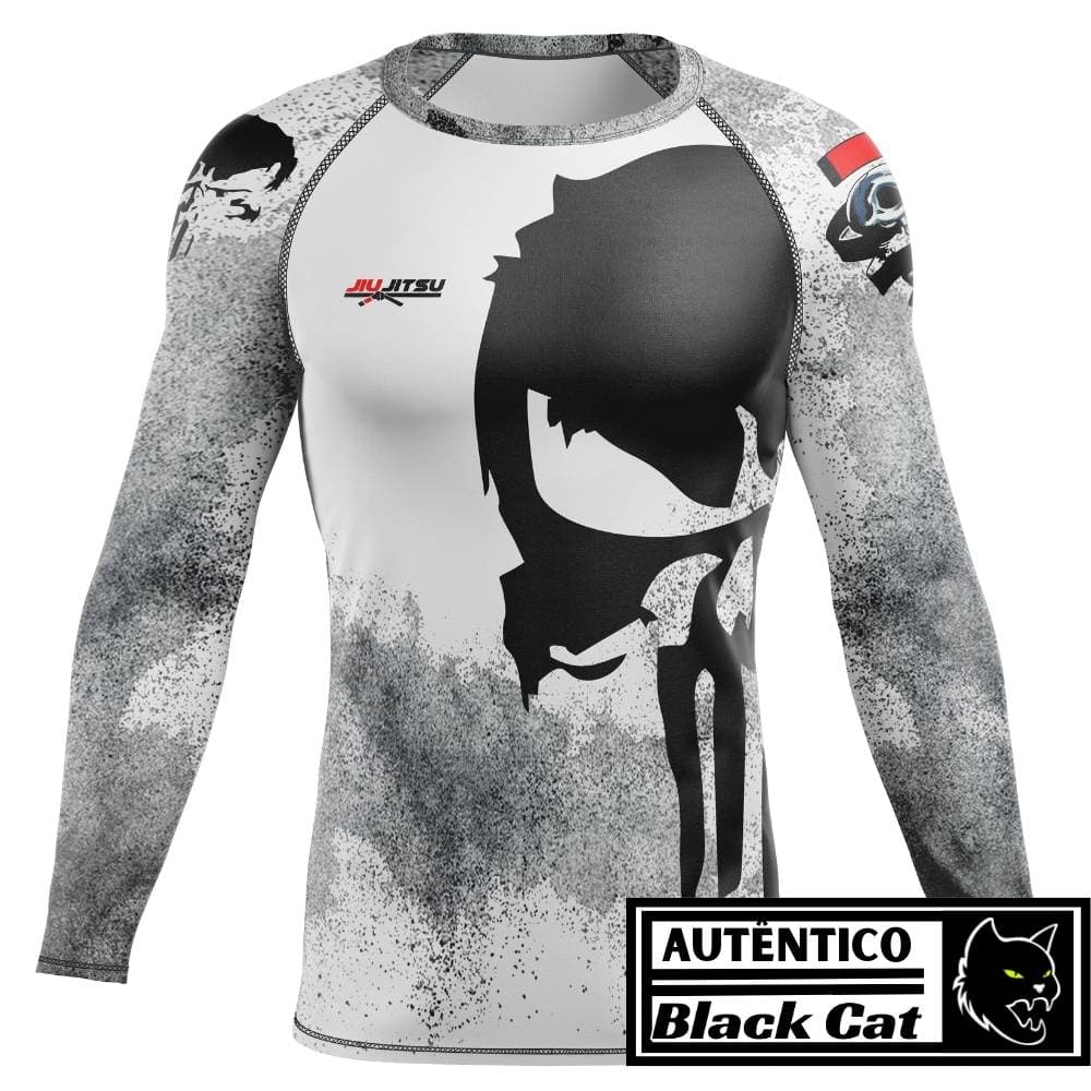 Rash Guard Jiu-Jitsu Segunda Pele Treino Academia Skull Caveira