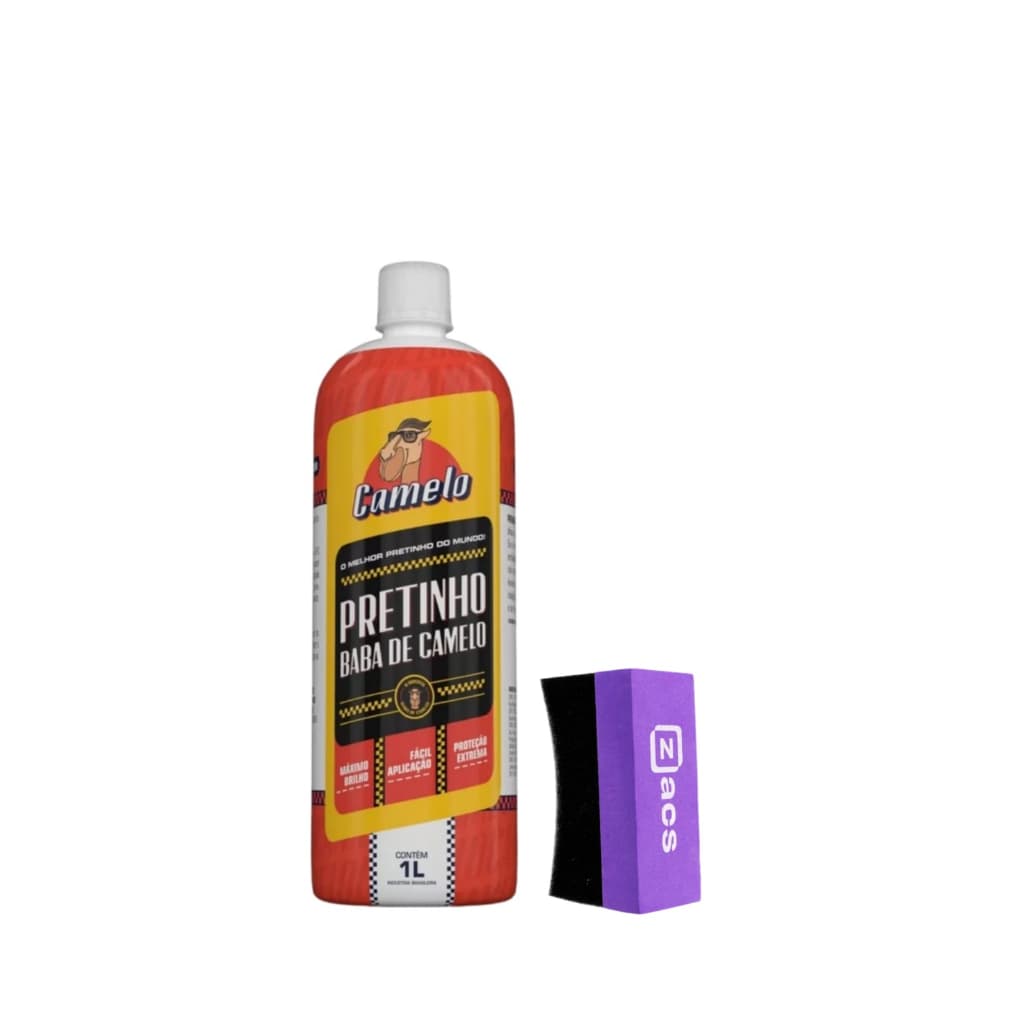 kit baba de camelo + aplicador de pneu pretinho(variado)