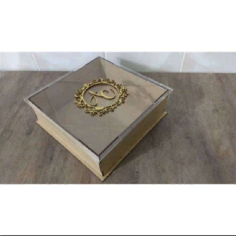 kit com 10 caixas MDF tampa transparente..