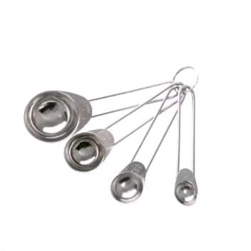 Kit 4 colheres medidoras para culinária cozinha inox top util