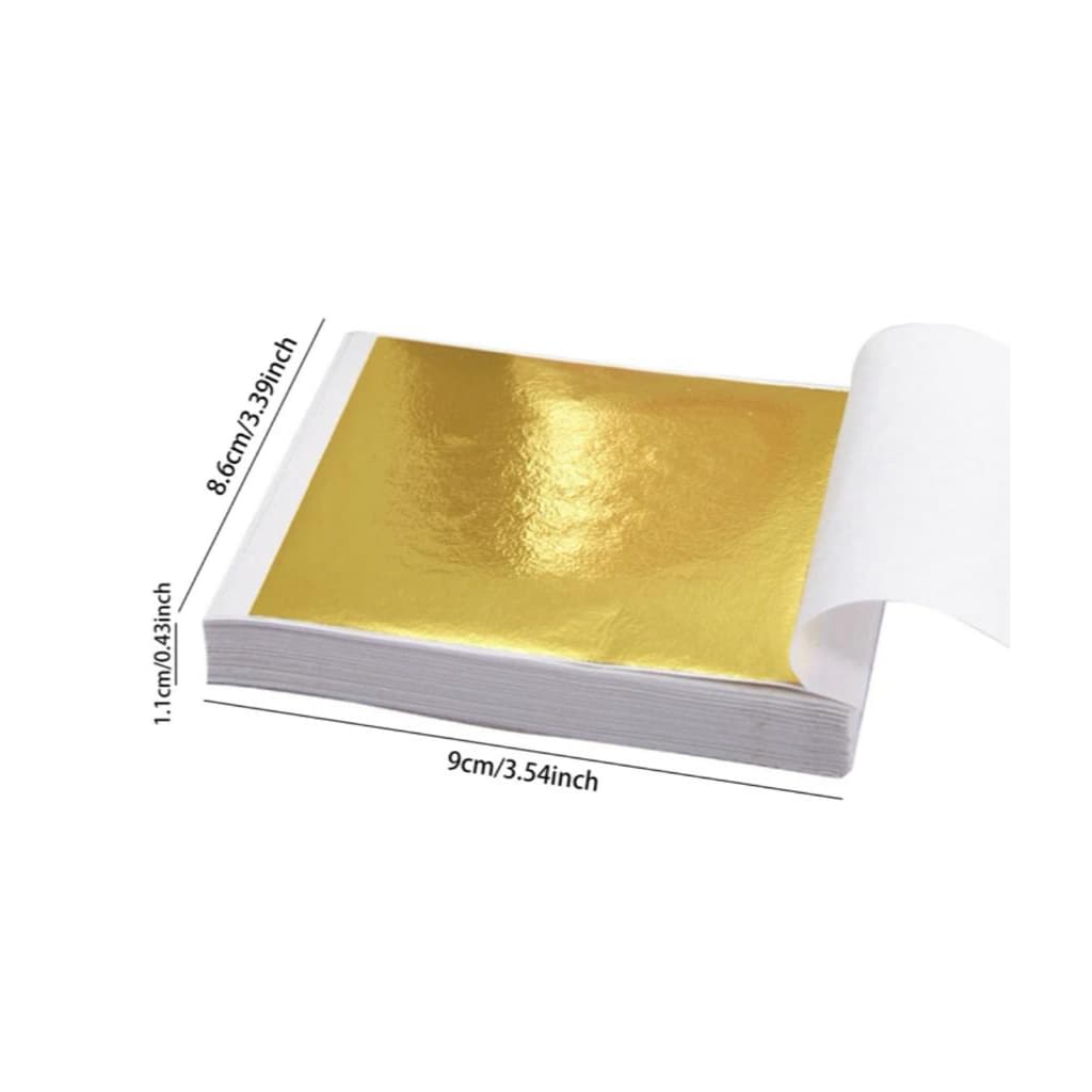 Folha de ouro para Artesanato / Não Comestível / Kit com 20 ou 40 folhas