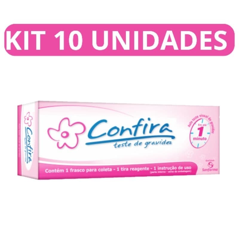 10 Un Teste de Gravidez Confiável Seguro Embalagem Discreta - Envio 24 Horas