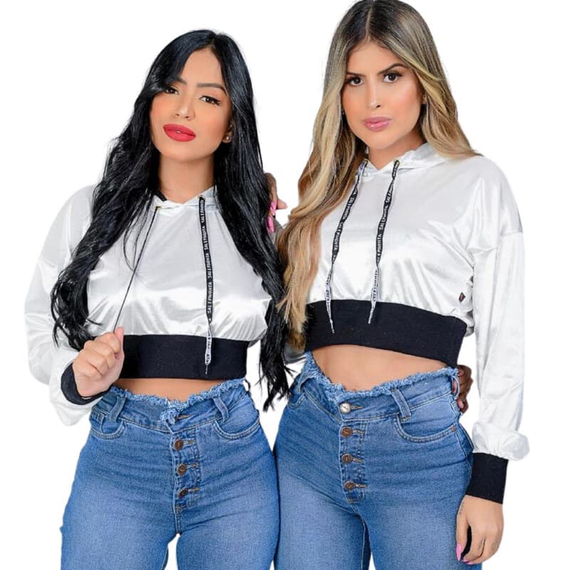 Cropped Com Capuz / Sal E Pimenta