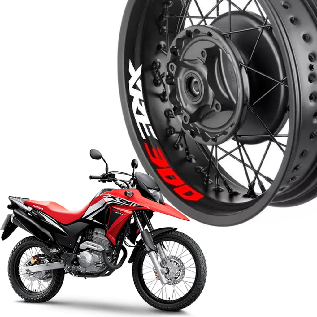 Kit 4 Adesivos Premium Interno Roda Moto Honda Xre 300 Xre300