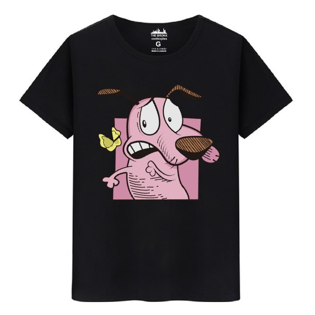 Camiseta Masculina Algodão Premium Coragem Covarde Medo Borboleta