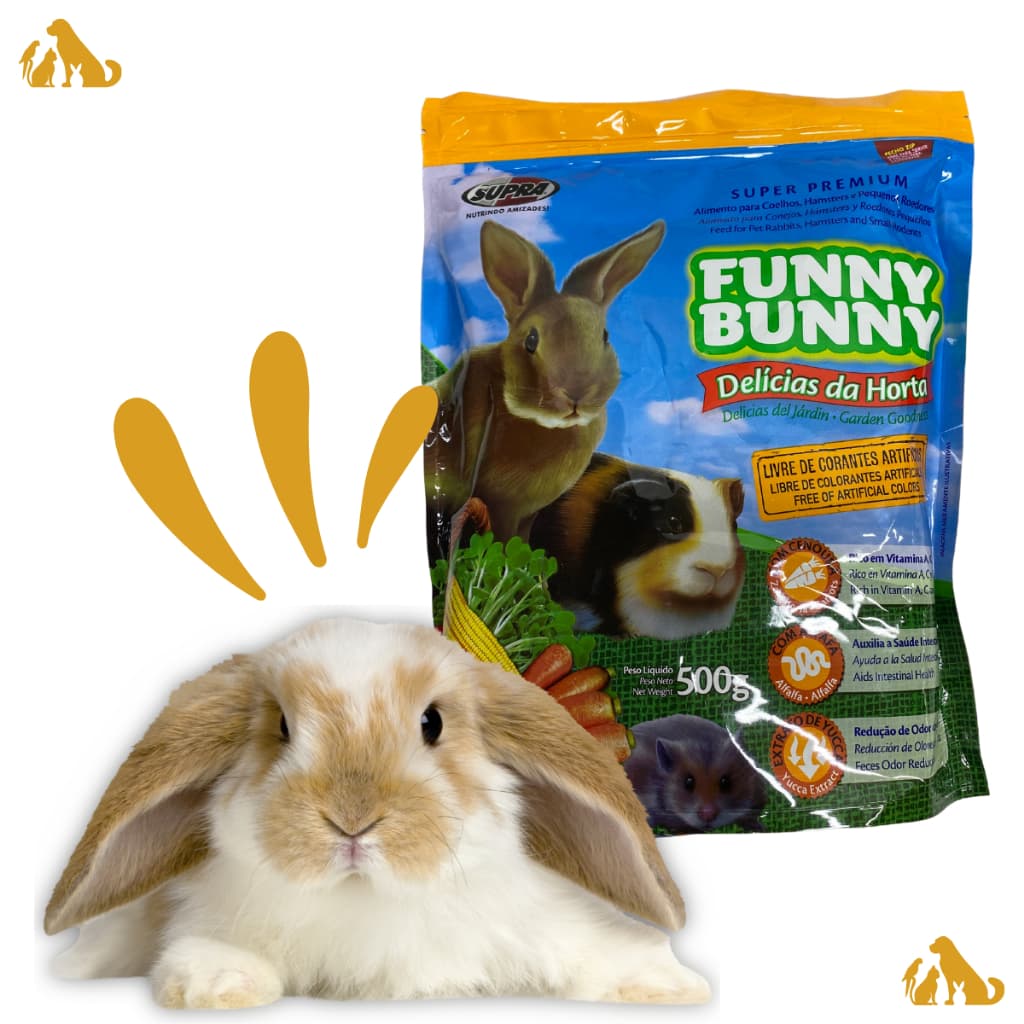 Ração Para Hamster E Porquinho Da India Funny Bunny Delicias Da Horta 500g