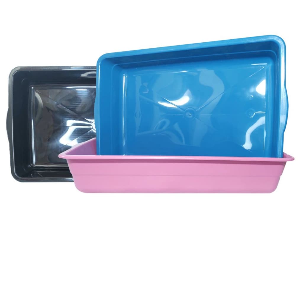 Kit com 3 Bandejas Higiênicas Pet gato diversas cores