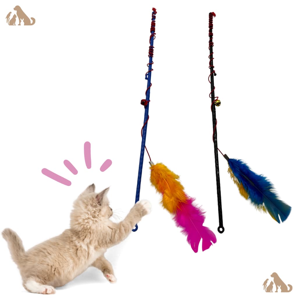 Brinquedo Varinha com Penas Para Gatos