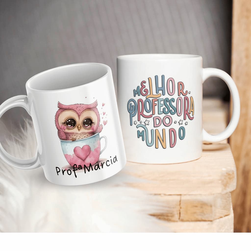 Caneca Dia dos Professores Presente Personalizado Nome