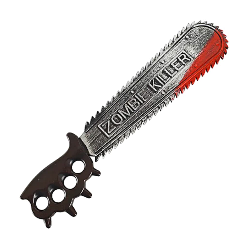 Motossera de Brinquedo para Fantasias de Halloween com Sangue