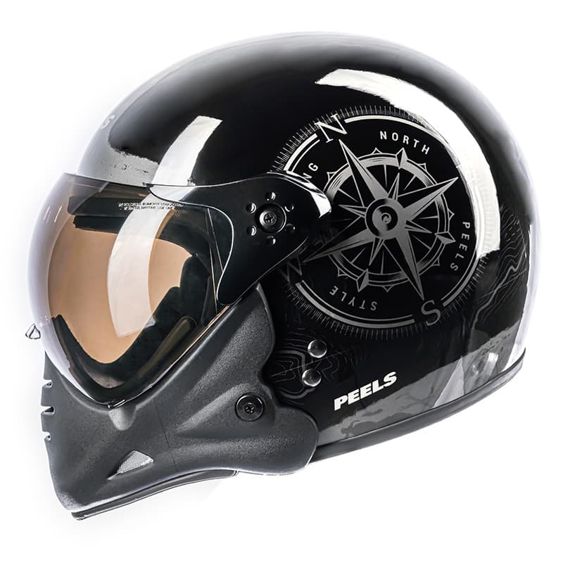 Capacete Moto Peels F-21 F21 North Fechado Motociclista Lançamento Preto Brilho