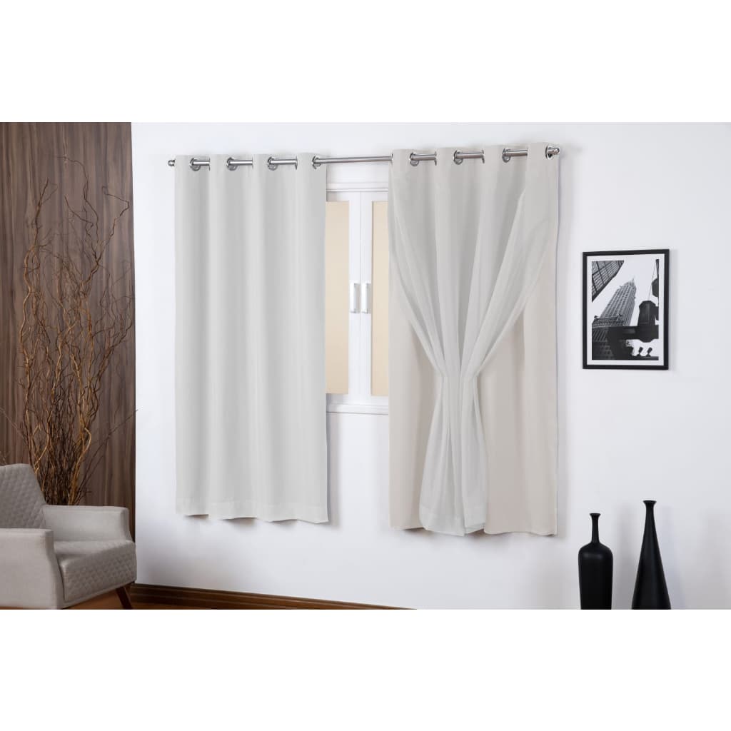 Cortina Blackout Com Voil Em Tecido Para Janela 2.50x1.40 Sala Quarto