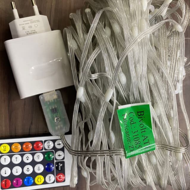Pisca Pisca de Natal 280 LEDS BIVOLT com Controle e Funciona No Celular