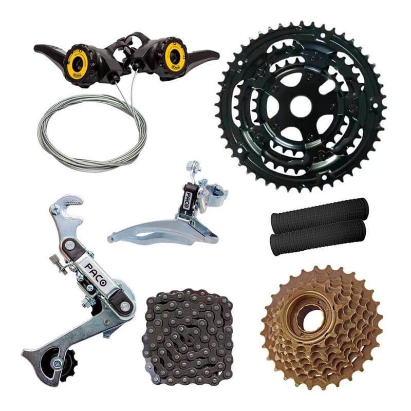 kit relação de bike 18 velocidades completo mais Manopla