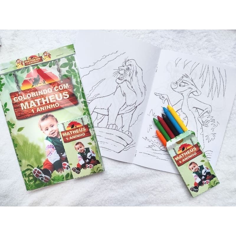 Revistinha de colorir personalizada lembrancinha aniversário