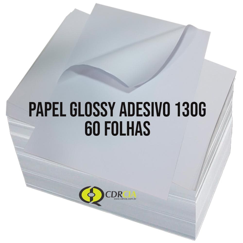 Papel Fotográfico Adesivo 130g A4 Glossy À Prova D'água Premium 60 Folhas, Papel Foto 130G Adesivo