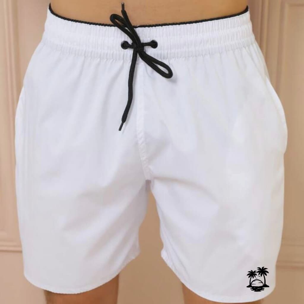 Bermuda Coqueiro Cor Neutra Lançamento Masculino Praia Shorts