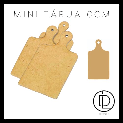 Kit de 15 Mini tabua carne em mdf 3 mm crú
