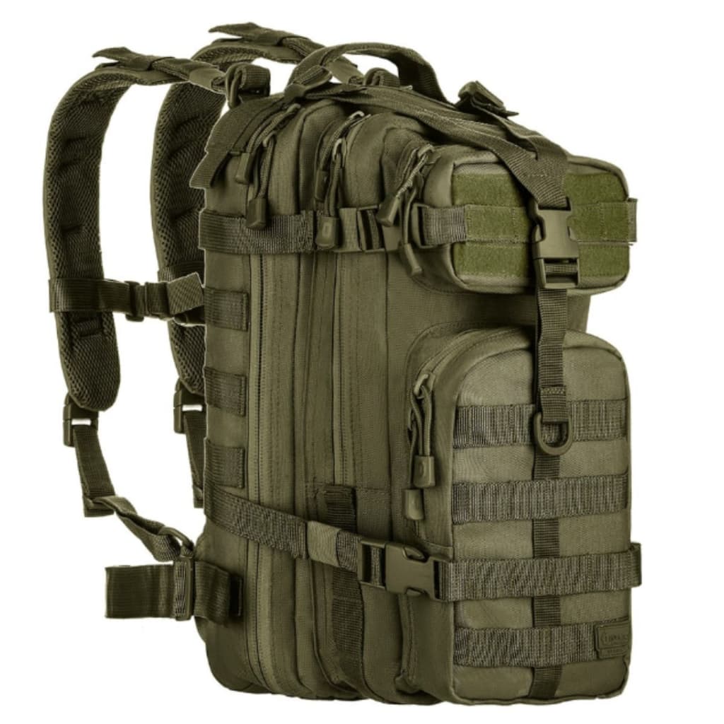 Mochila Assault Militar Tática Impermeável Camping Masculino Feminino Verde Militar