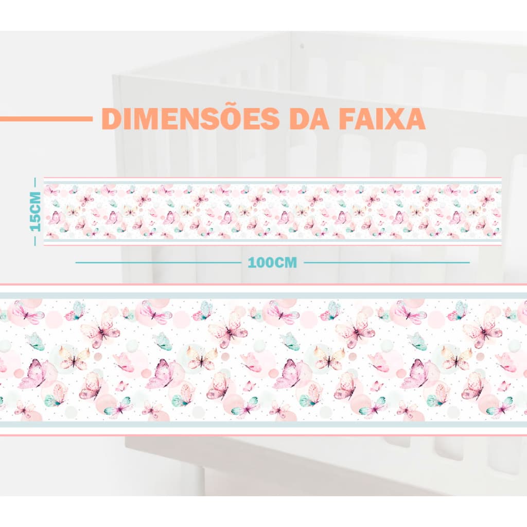 faixa decorativa infantil faixa decorativa infantil bebe papel de parede borboletas