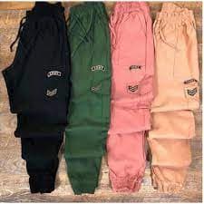 Calça Feminina Jogger Bengaline Cargo Militar Army