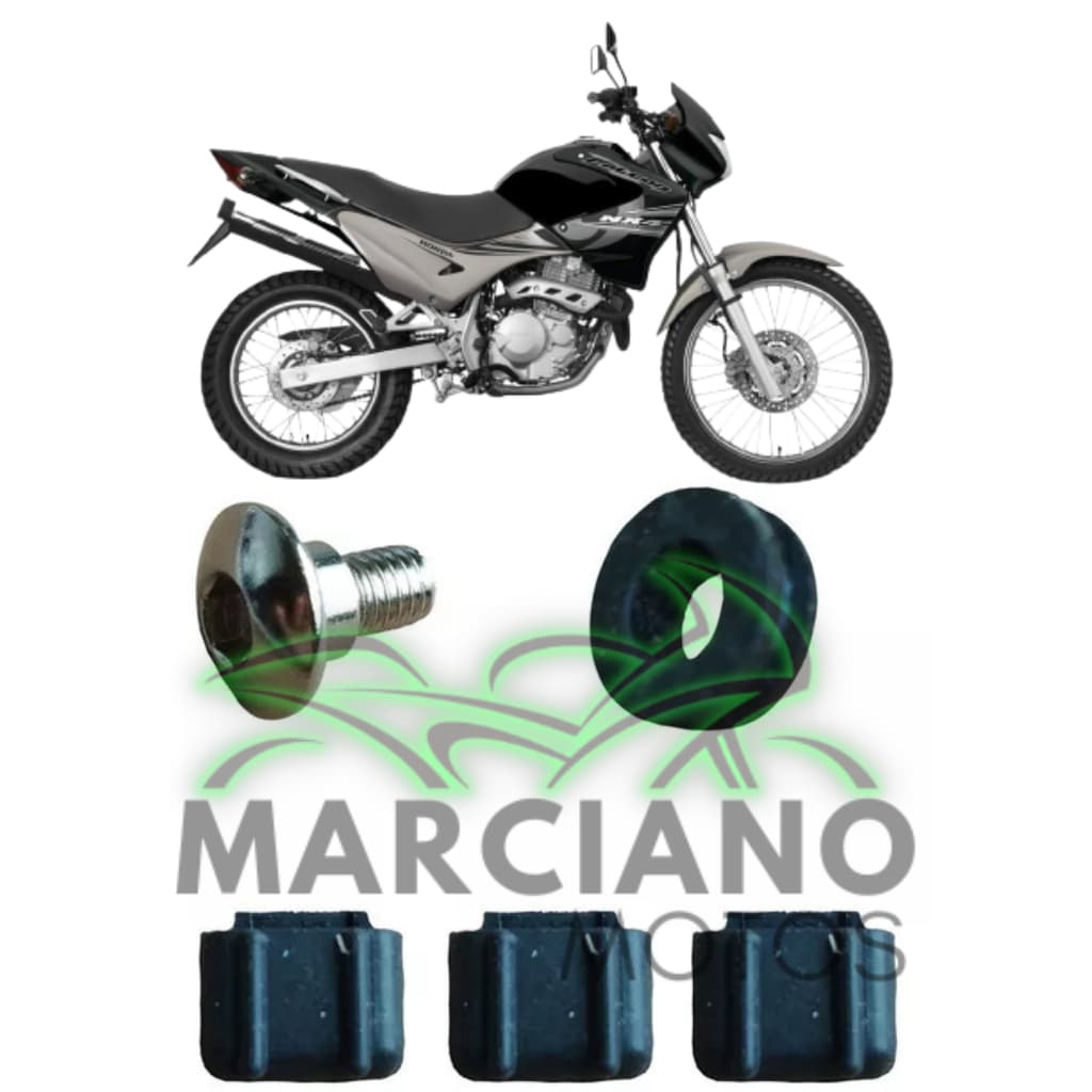 Kit Parafuso protetor escape Honda NX 400 Falcon - 05 peças