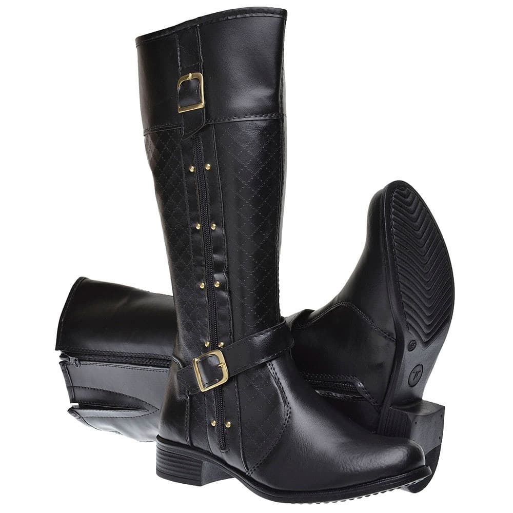 Bota Montaria Cano Alto Com Detalhe  JG Original Leve Confortavél