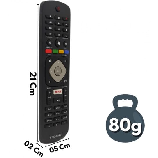 Controle Philips  Tv Smart c/Netflix SKY/Max/FBG-8049 LE-7276