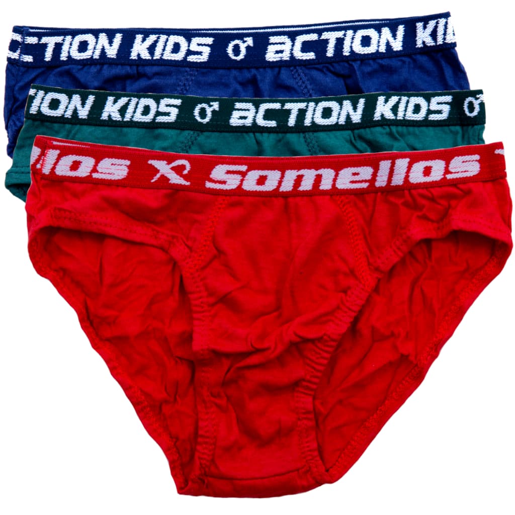Cueca Slip Infantil 6 Cuecas Somellos Algodão Oferta Original Atacado