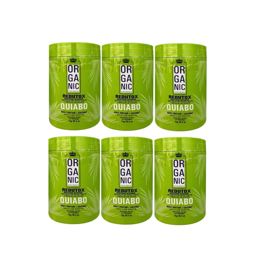 6 Redutox de Quiabo Organic para todos tipos de cabelo 1kilo