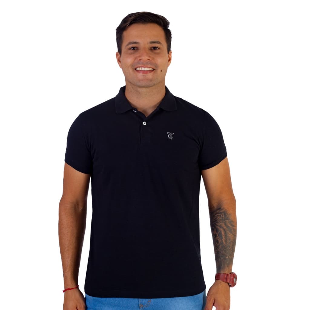 Camisa Gola Polo Masculina Original TC Algodão Sportfino/ Casual/ Confortável -TEUCATI