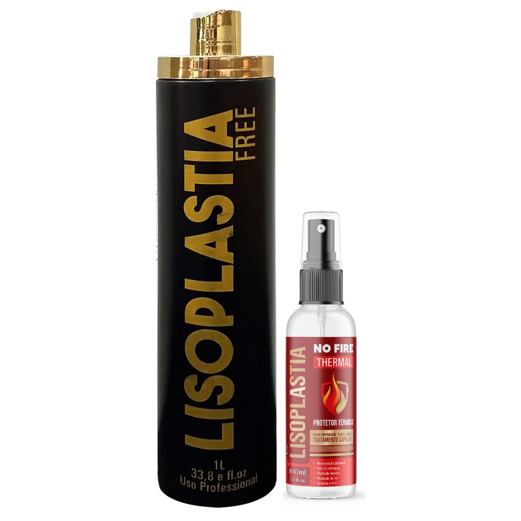 PROGRESSIVA ORGANICAA LISOPLASTIA FREE 1 LITRO COM 1 PROTETOR TERMICO 100ML FREE PRA VC