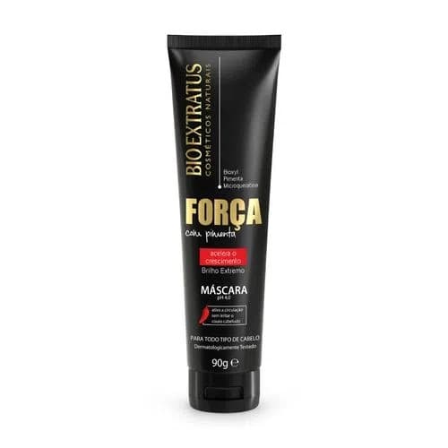 MÁSCARA FORTALECEDORA FORÇA COM PIMENTA 90gr. BIO EXTRATUS/MÁSCARA FORTALECEDORA