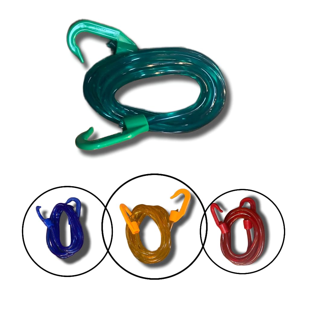 kit 10 Corda Elástica Extensor de Silicone Bagageiro Moto bike 8mm 2 metros Resistente Cores Sortida