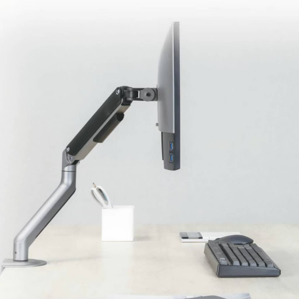 Suporte Aluminio Articulado De Mesa Para Tv e Monitor 17" Ate 32" HREBOS HS-F80N