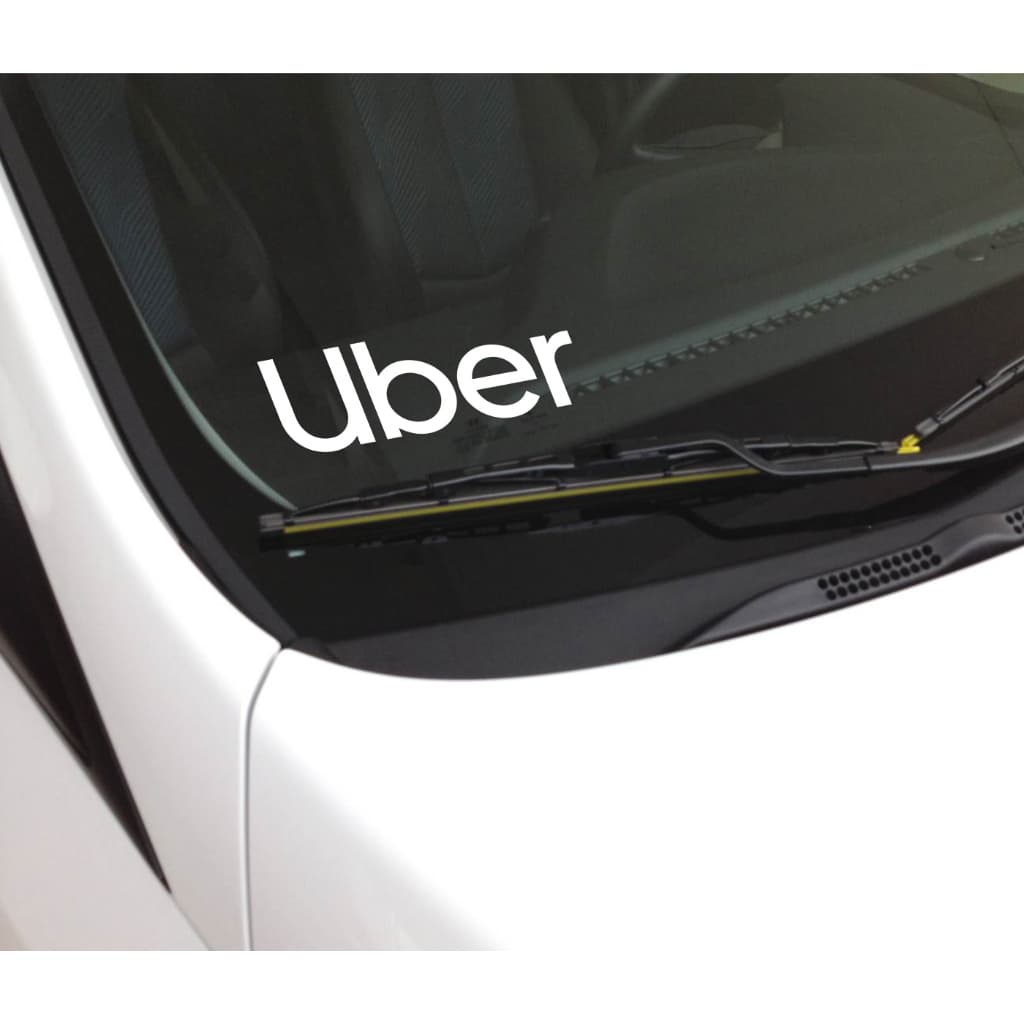 2 Adesivos Uber Taxi Motorista De Aplicativo Carro Automotivo
