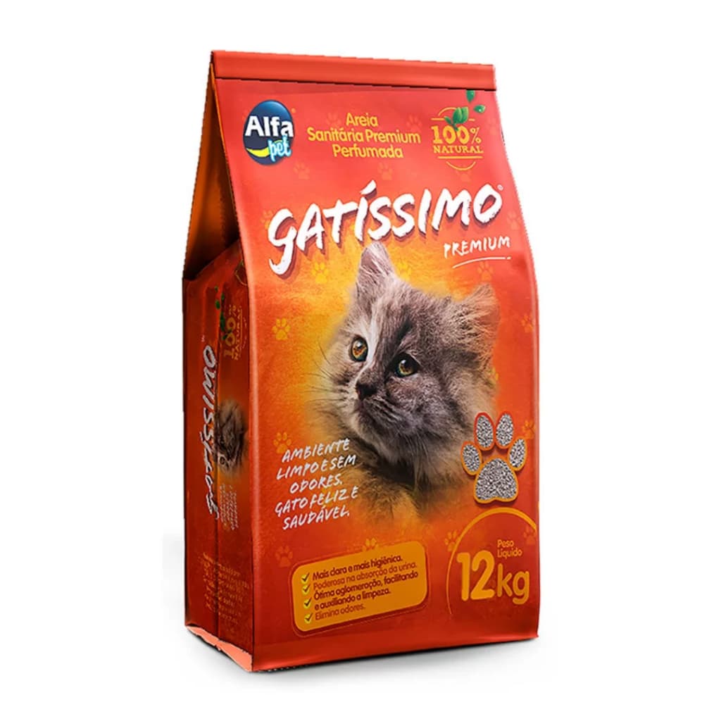 Areia Higiênica Gatíssimo 12 kg