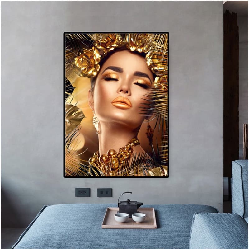 quadro decoraçao sala de beleza loja hall sala mulher surrealista grande