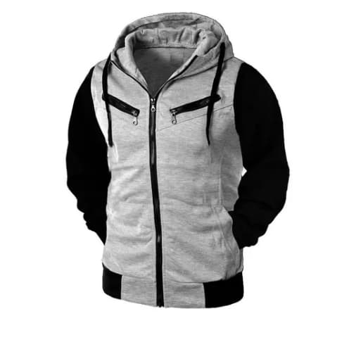 Blusa Moletom Casaco De Frio Jaqueta C/ Zíper Slim Casaco Com Capuz