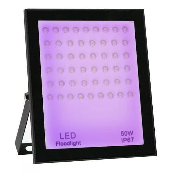 Refletor Led 50w Luz Negra Uv Ultravioleta Bivolt Ip67 Para Festas Eventos