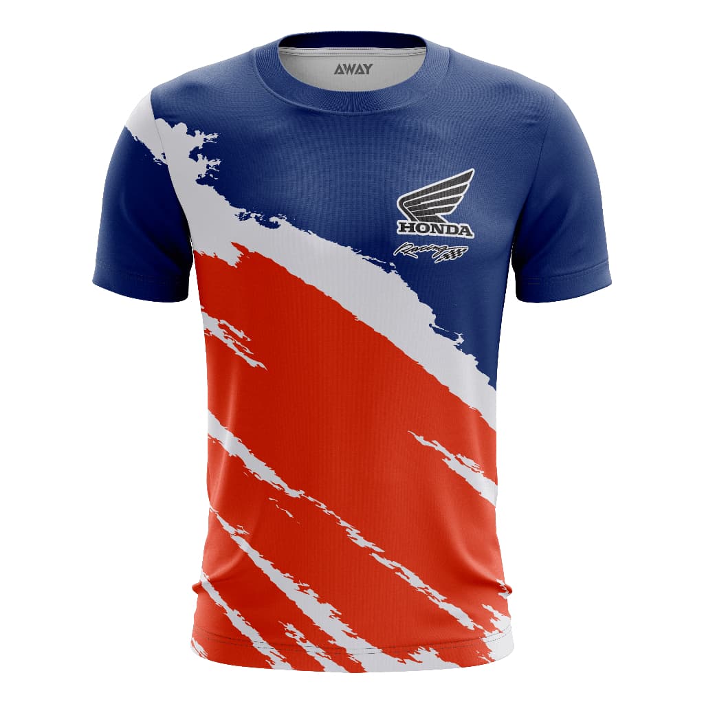 Camisa Camiseta Usual Dryfit Premium Esporte Motocross Racing Piloto Honda Proteção Uv50+ Adulto e Infantil