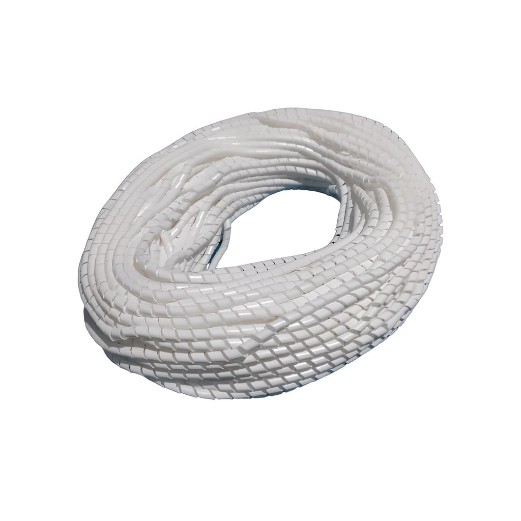 Organizador de Fios e Cabos Espiral 1 Metro 10mm Branco