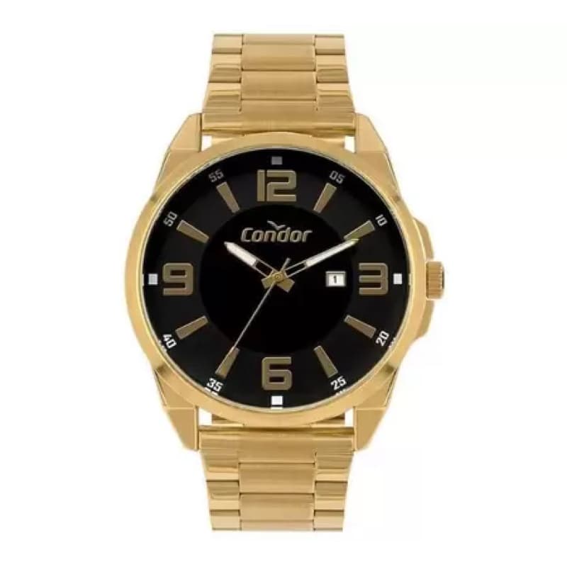 Relógio Condor Masculino Dourado Original Com 1 Ano De Garantia