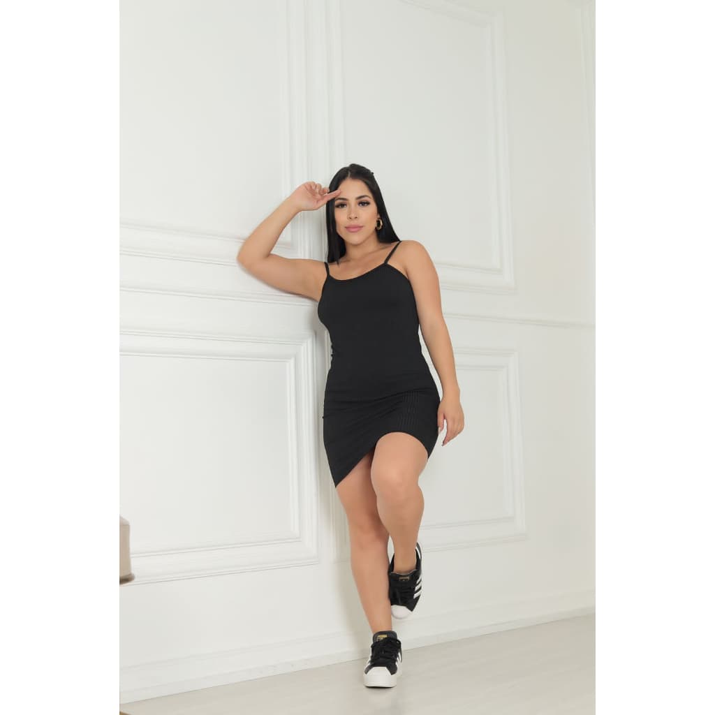 Vestido Tubinho Canelado Feminino Moda Fashion