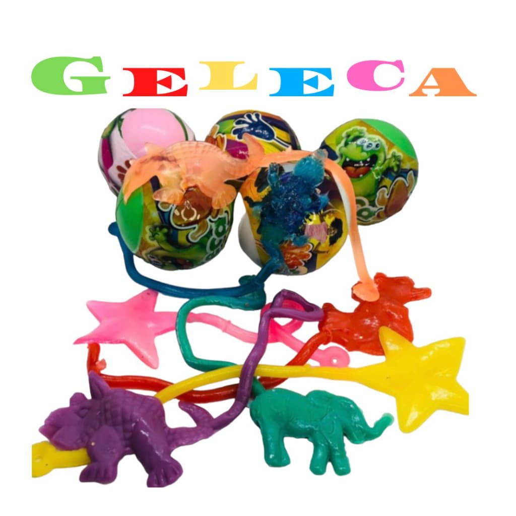 05/12 UN Brinquedos Geleca. Ideal para lembrancinhas de festas. Produto Novo e Lacrado.