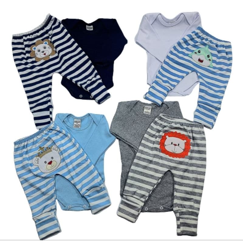 Conjunto Bebê Body e Calça  Menino Menina