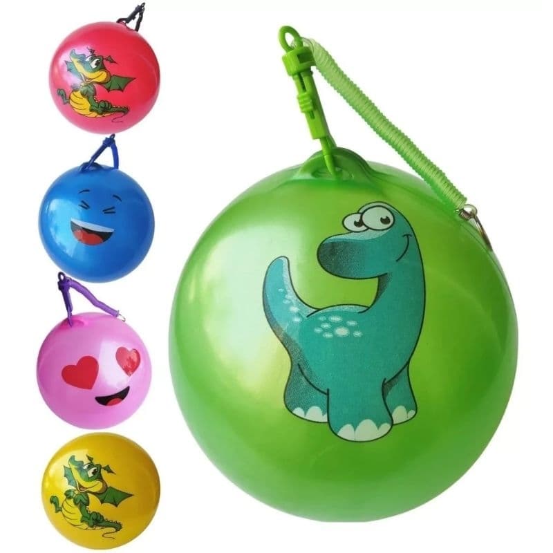 3 Bola de Vinil Borracha Poing Poing Com Cordão Mola 23cm brinquedo Bolas Infantil