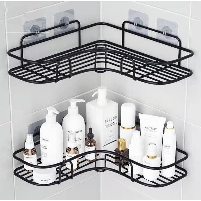 Prateleira de banheiro, shampoo, organizador de sabão, triângulo, suporte adesivo para parede, para cozinha e banheiro
