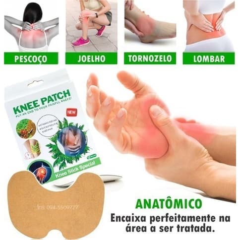 Ki 20 Adesivo Alívio De Dores No Joelho Pescoço Coluna Ombro Power Knee Patch Analgesico