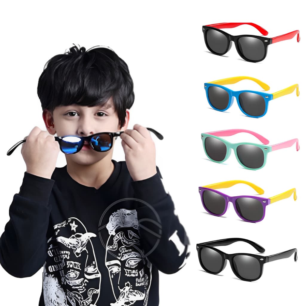 Óculos De Sol Infantil Flexível Silicone Não quebra
